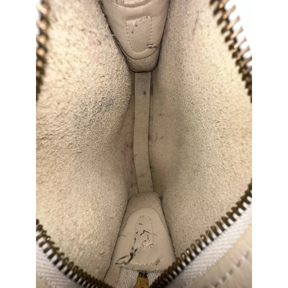 Coach Vintage Shoulder Bag Bone Cream Leather ABBIE ZIP Boho Purse Old Money